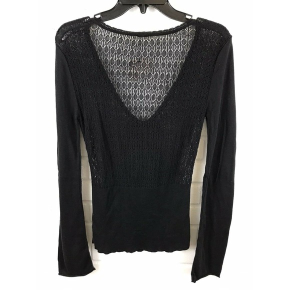New Free People Crochet Long Sleeve Top - Picture 6 of 7